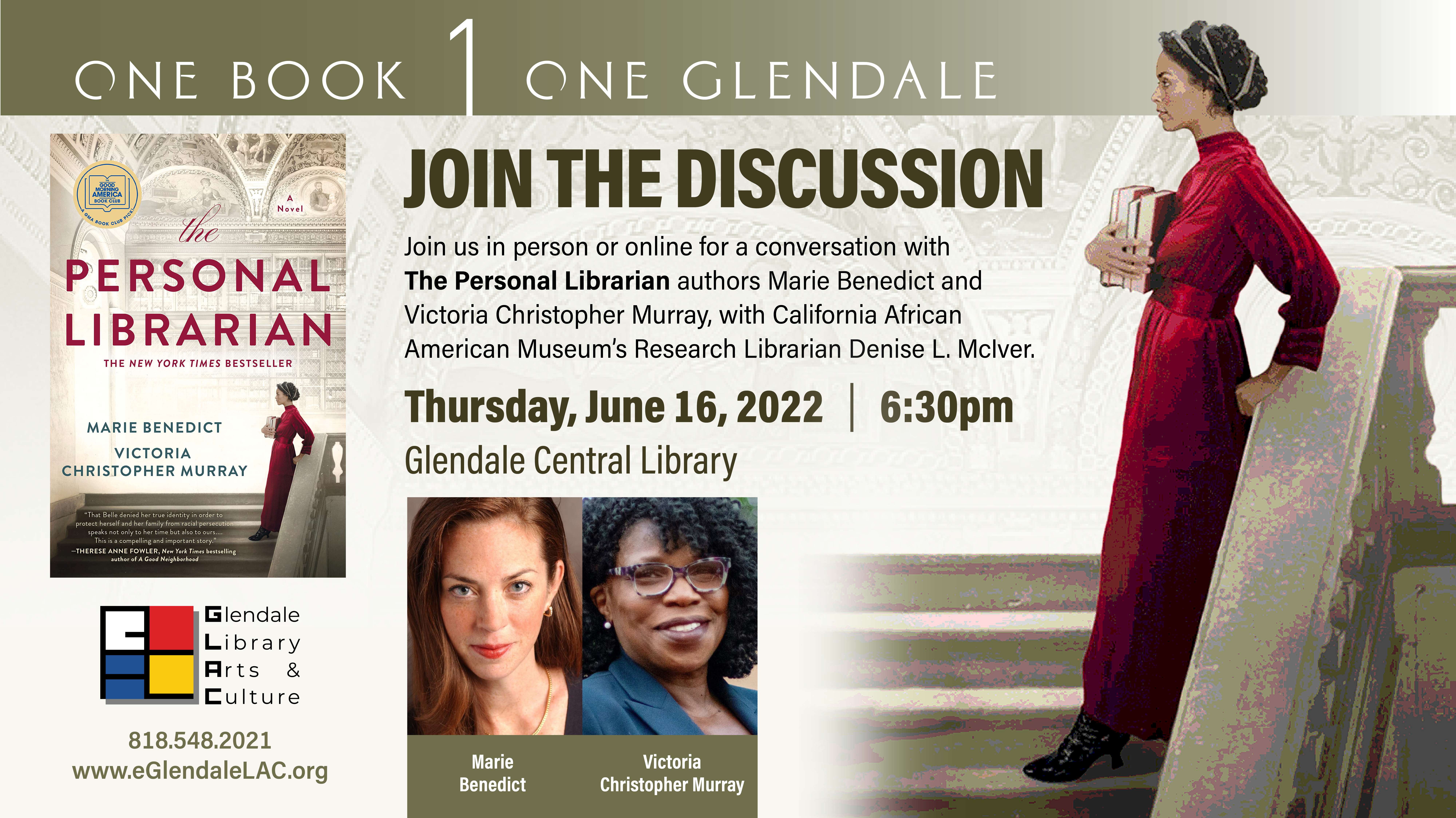 One Book One Glendale: The Personal Librarian